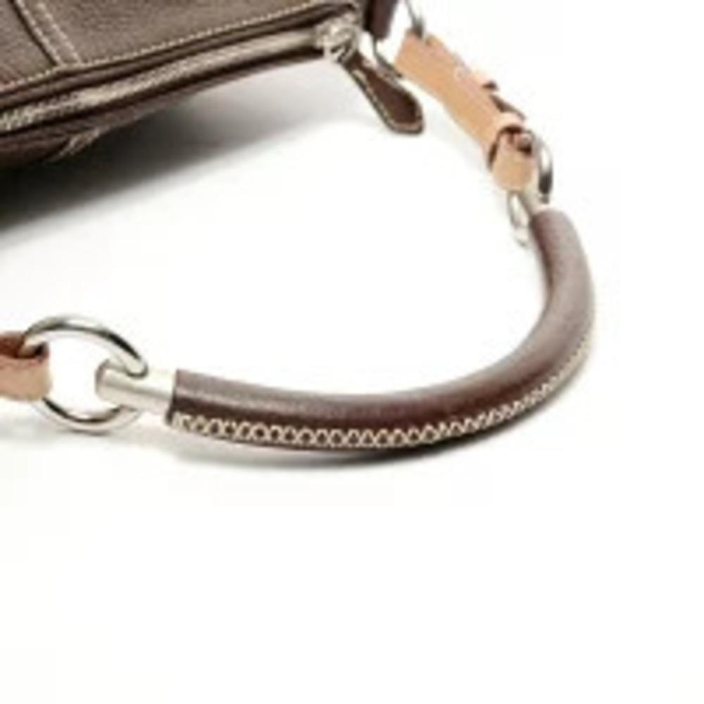 Prada Leather One Shoulder Hobo Bag Brown - Picture 11 of 11